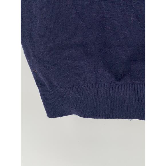 SHEIN Women's Blue Argyle Print V-Neck Knit Oversized Pullover Sweater Vest SZ S - Picture 6 of 10